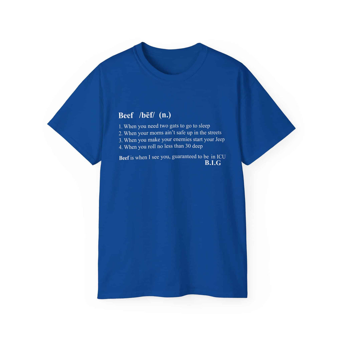 Beef Definition T-Shirt - 2XL, Royal image