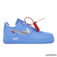 AF 1 Low OW MCA University Blue Shoes Sneakers - nk0000004 - CI1173-400, 10.5 image