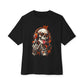 Neon Skull DJ Unisex Oversized Boxy Tee - Black, L image