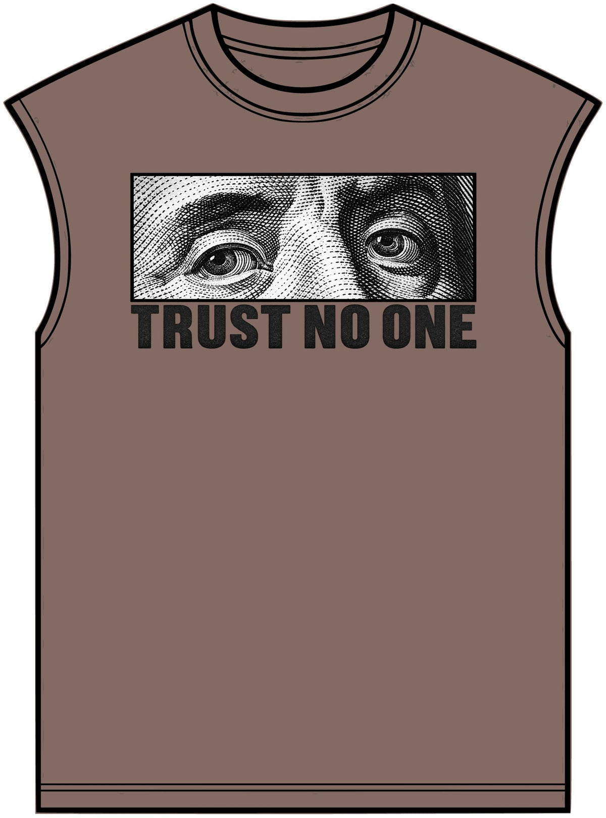 Graphic Print Unisex Garment-Dyed Muscle Tee – POD0039 image