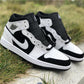 AJ 1 Mid White Black Shoes Sneakers - nk0000560 image 5