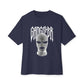 Gangster Mask Unisex Oversized Boxy Tee - Navy, XS image