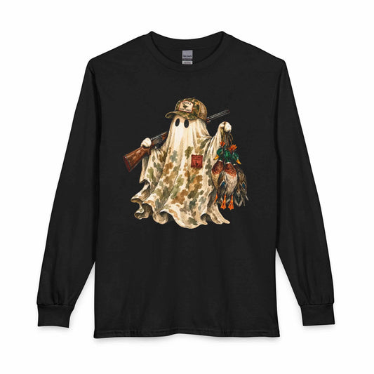Hunting Season Spooky Camo Mallards Long Sleeve T-Shirt image 0