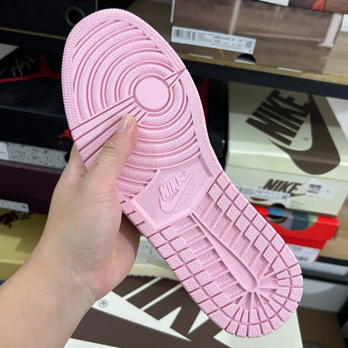 Travis Scott x AJ 1 Low OG Sail Shy Pink Shoes Sneakers – nk0004766 image 6