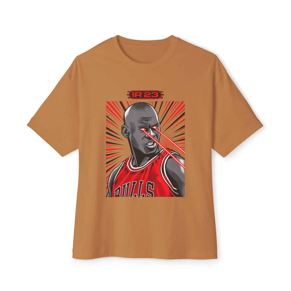 Graphic Print Unisex Oversized Boxy Tee - POD0032 - Toast, L image