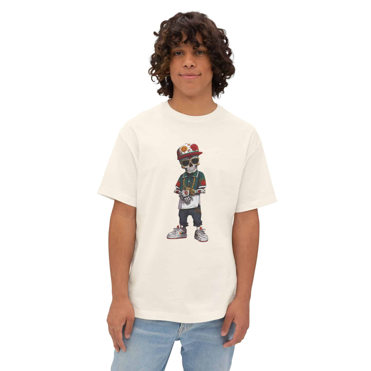 Skull Luxury Unisex Oversized Boxy Tee image 13