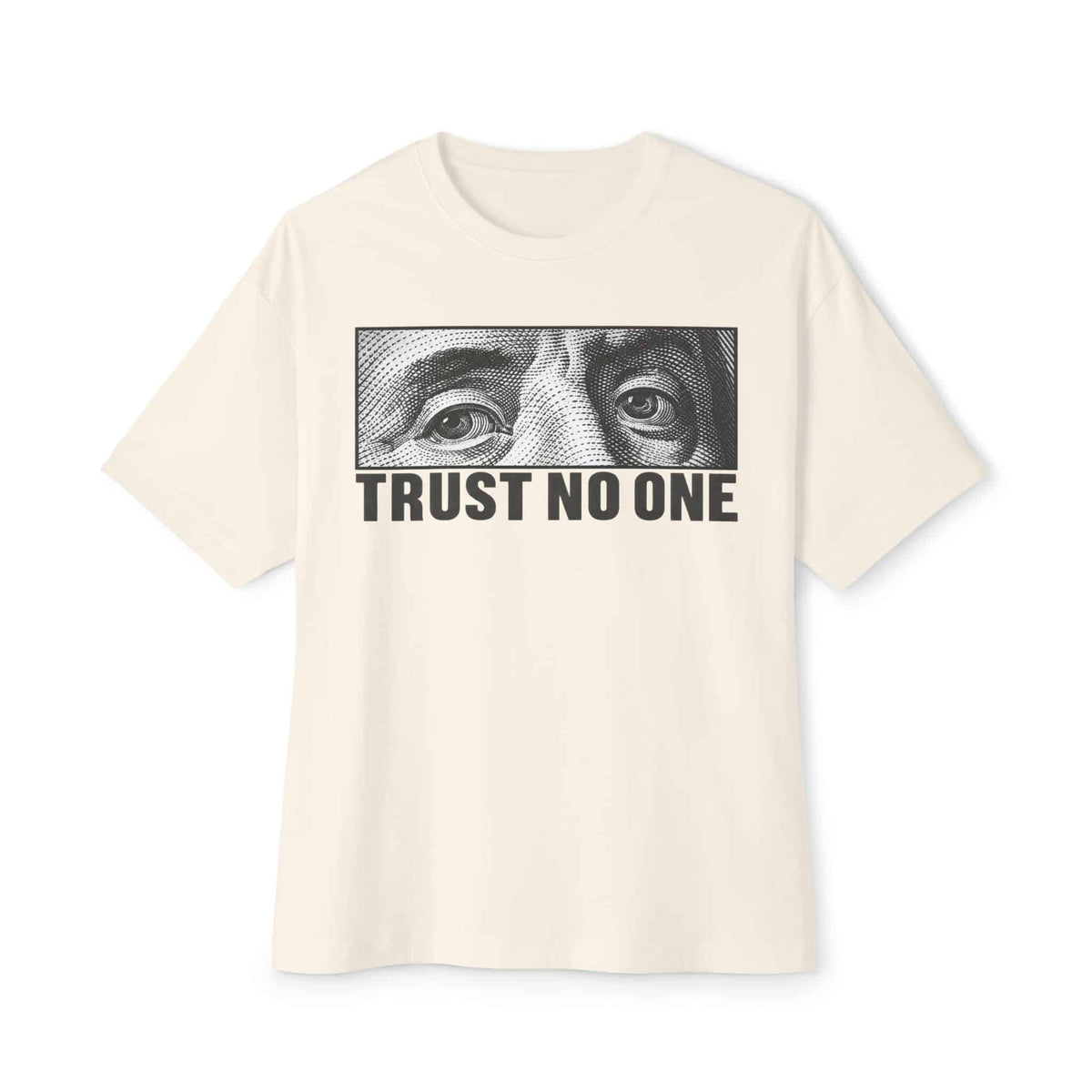 Graphic Print Unisex Oversized Boxy Tee - POD0039 - Natural, L image