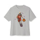 Halloween Basketball Unisex Oversized Boxy Tee - Athletic Heather, XS image