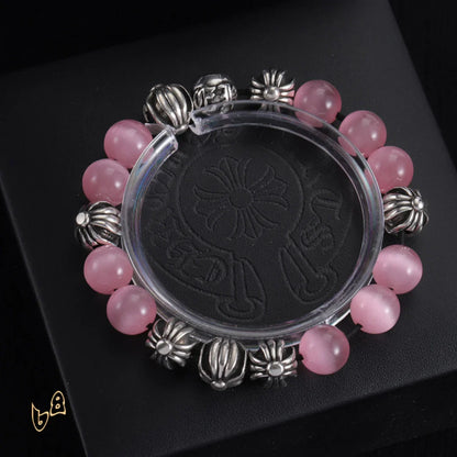 CH Cross Flower Ball Bracelet  - CH0073 - Pink image