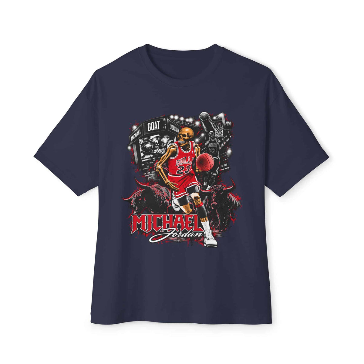 Chicago Legend 23 Unisex Oversized Boxy Tee - Navy, 3XL image