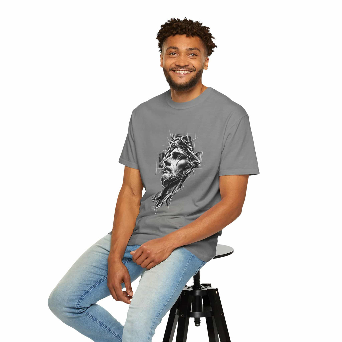 Crown of Faith 2 Unisex Garment-Dyed T-shirt image 88
