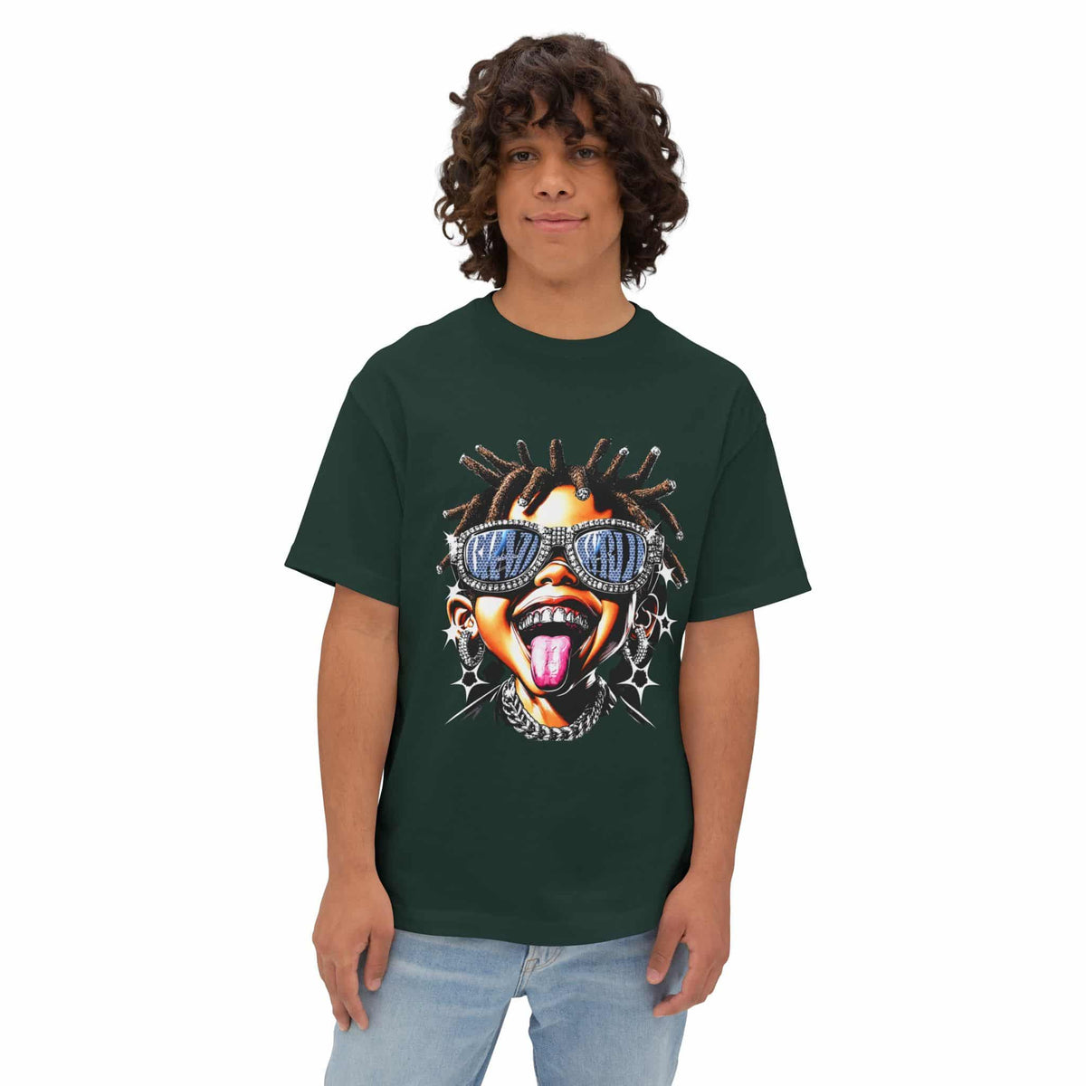 Diamond Drip Unisex Oversized Boxy Tee image 27