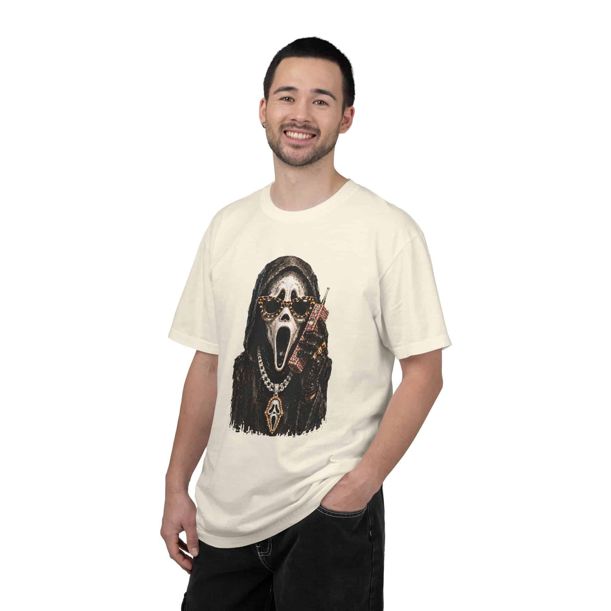 Halloween Ghostface Unisex Garment-Dyed T-shirt image 18