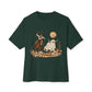 Halloween Cowboy Unisex Oversized Boxy Tee - Forest, XS image