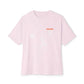 Halloween Basketball Skeleton Unisex Oversized Boxy Tee - Soft Pink, XL image