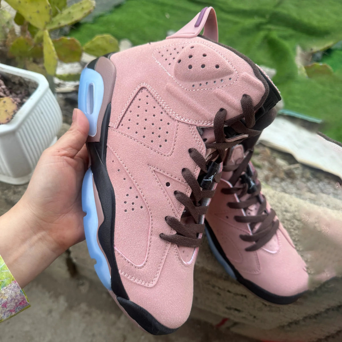 A Ma Maniere x AJ 6  SP Black Smokey Mauve Shoes Sneaker - nk0004756 image 3