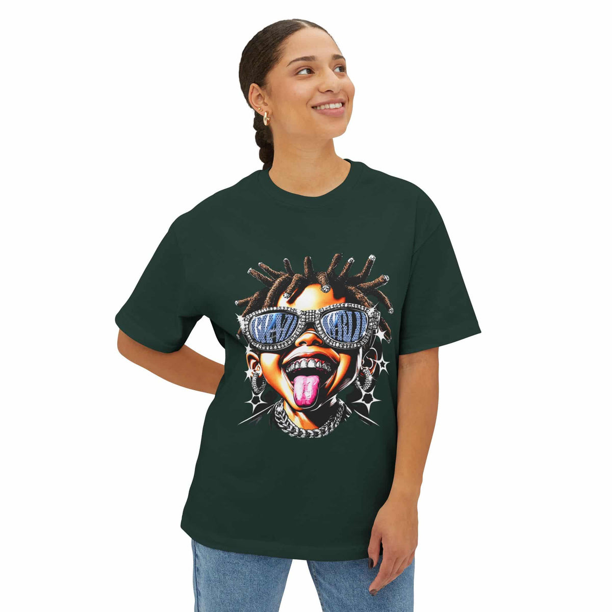 Diamond Drip Unisex Oversized Boxy Tee image 26