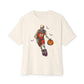 Halloween Basketball Unisex Oversized Boxy Tee - Natural, 2XL image