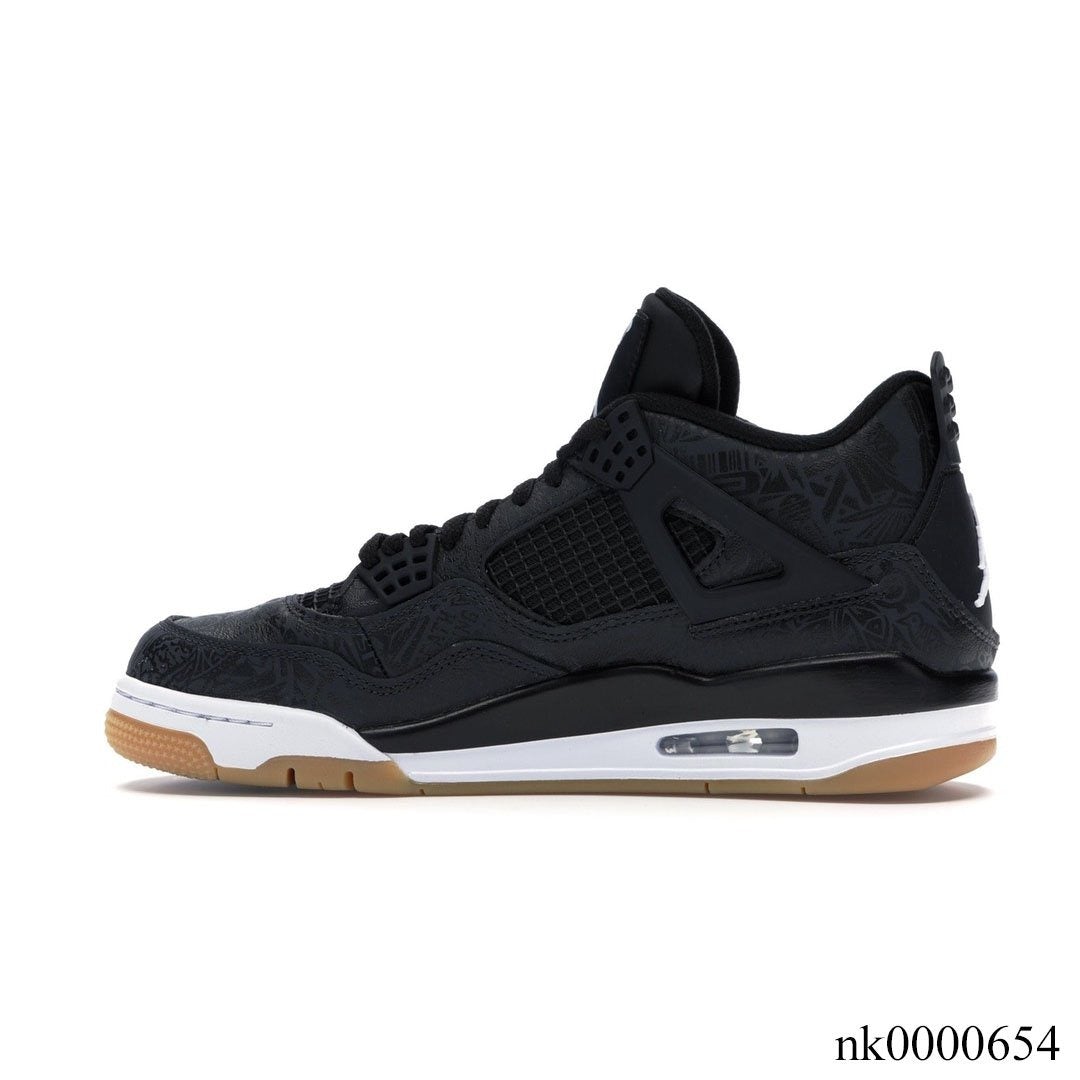 AJ 4 Retro Laser Black Gum Shoes Sneakers - nk0000654 image 1