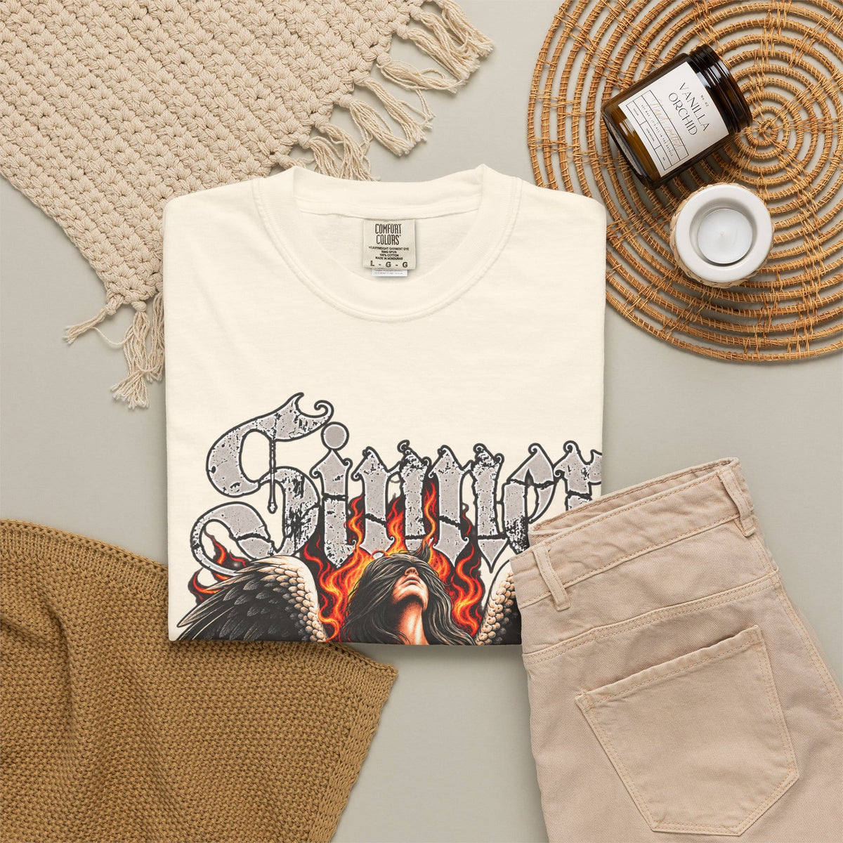 Sinner’s Flame Unisex Garment-Dyed T-shirt image 17