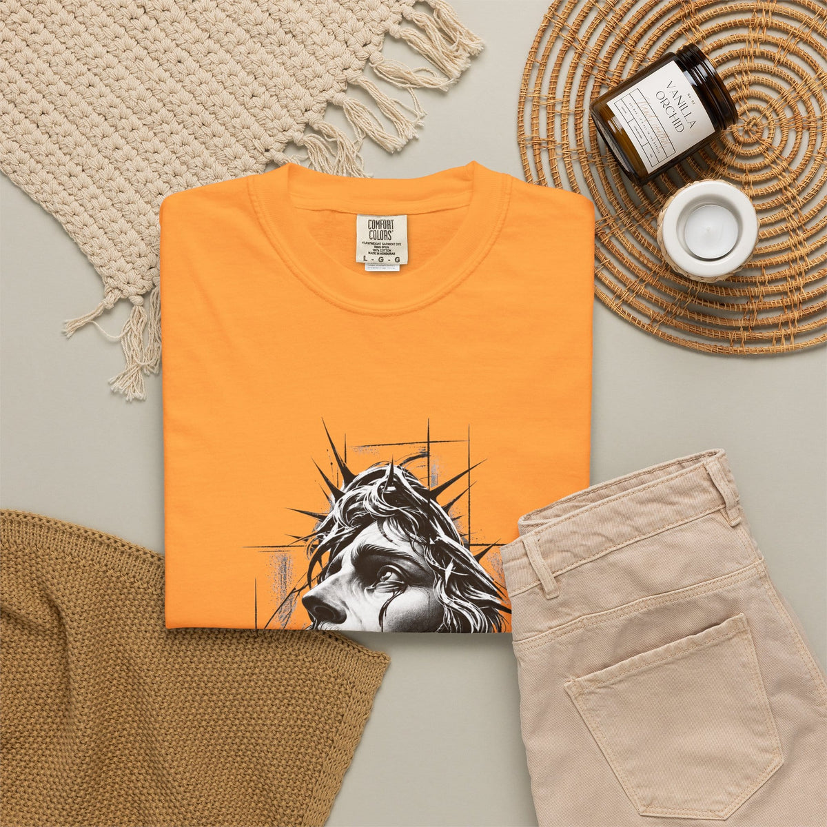 Crown of Faith 1 Unisex Garment-Dyed T-shirt image 43