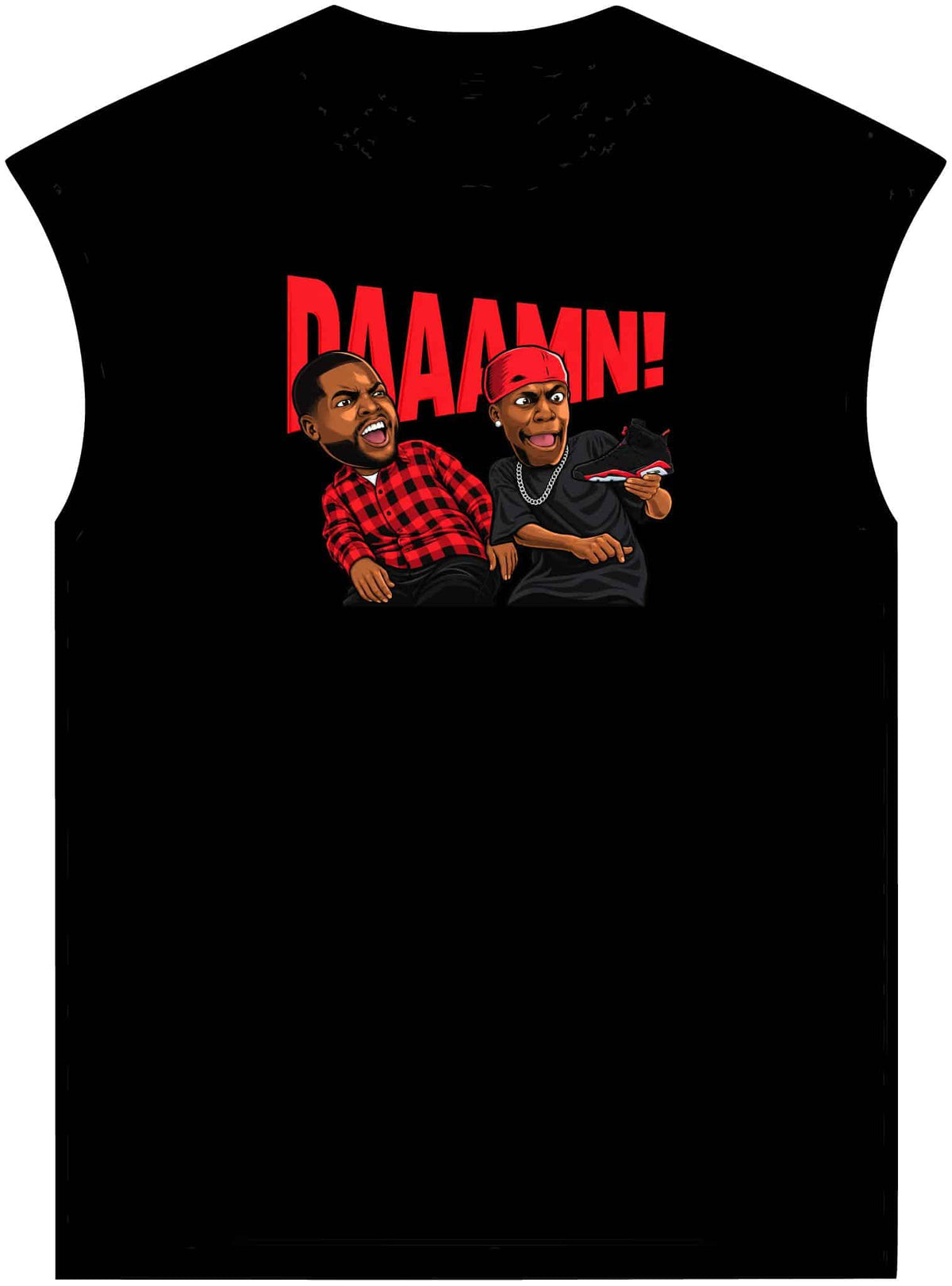 Graphic Print Unisex Garment-Dyed Muscle Tee – POD0035 image
