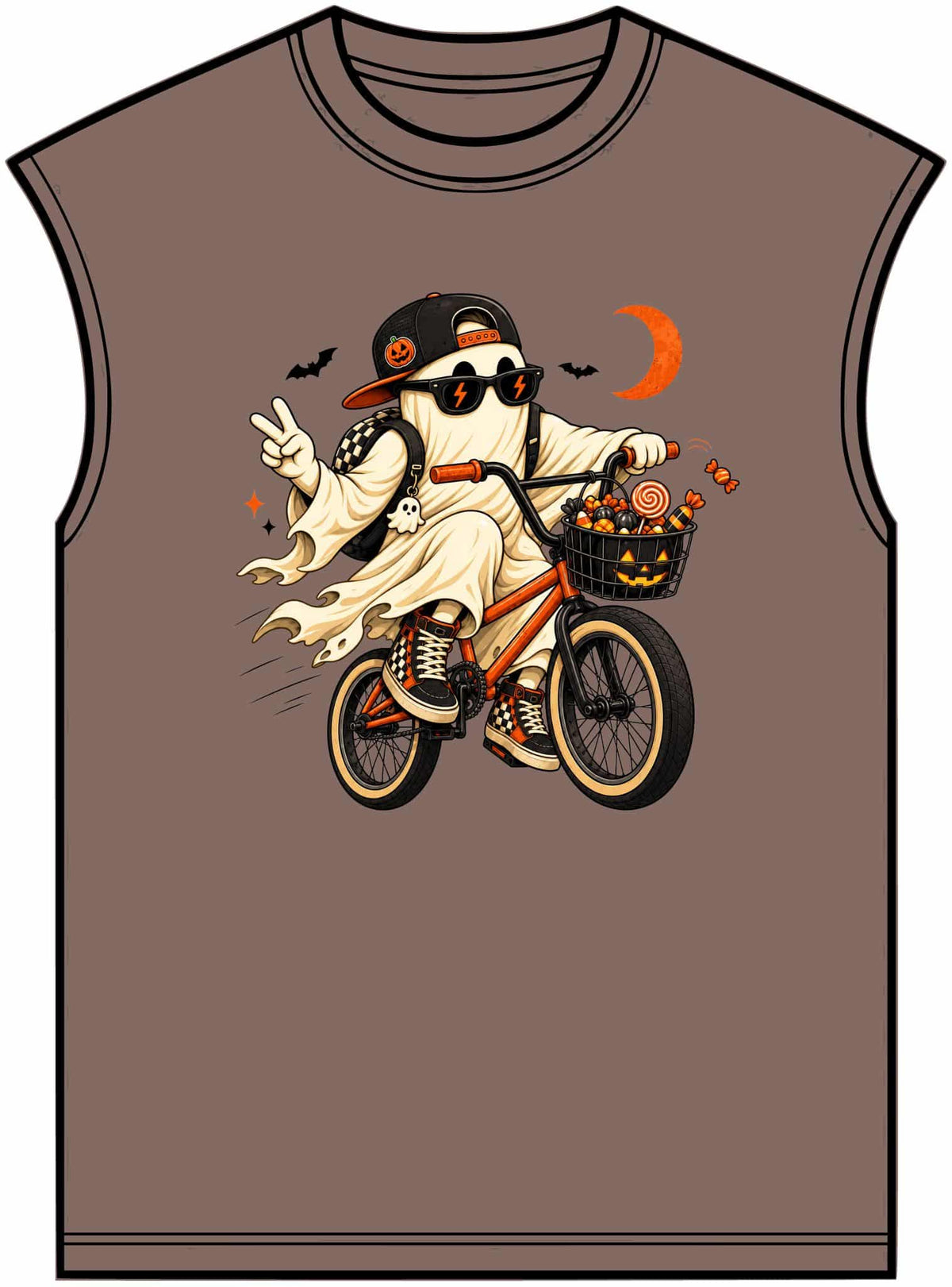 Ghost Rider BMX Unisex Garment-Dyed Muscle Tee image