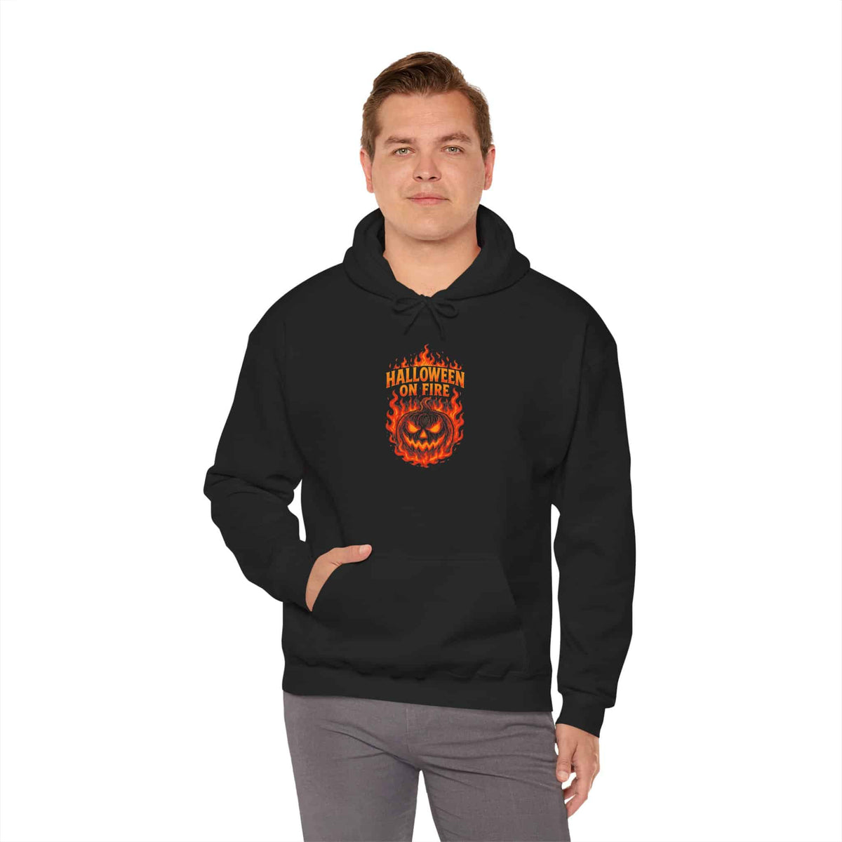 Halloween on Fire Hooded Sweatshirt image 6