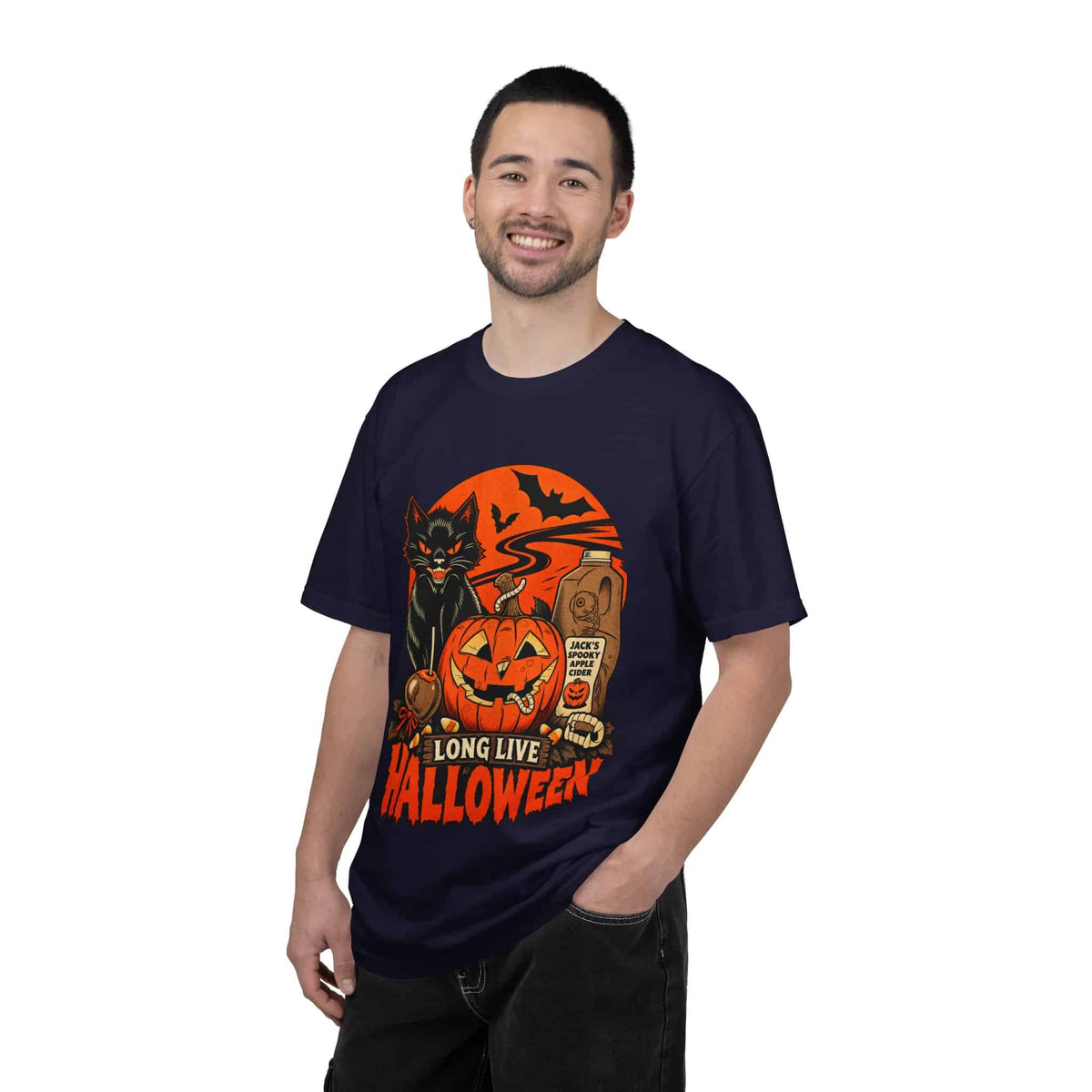 Midnight Cat Unisex Garment-Dyed T-shirt image 79