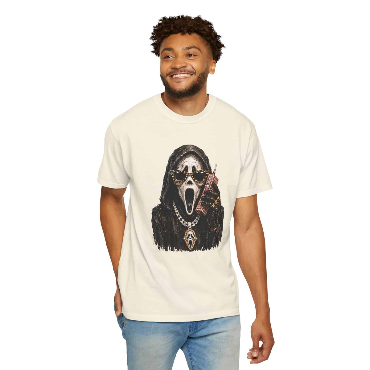 Halloween Ghostface Unisex Garment-Dyed T-shirt image 19