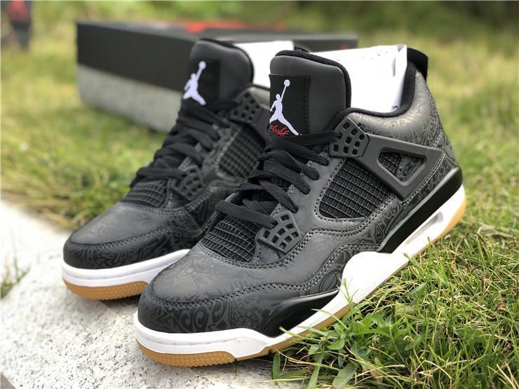 AJ 4 Retro Laser Black Gum Shoes Sneakers - nk0000654 image 24