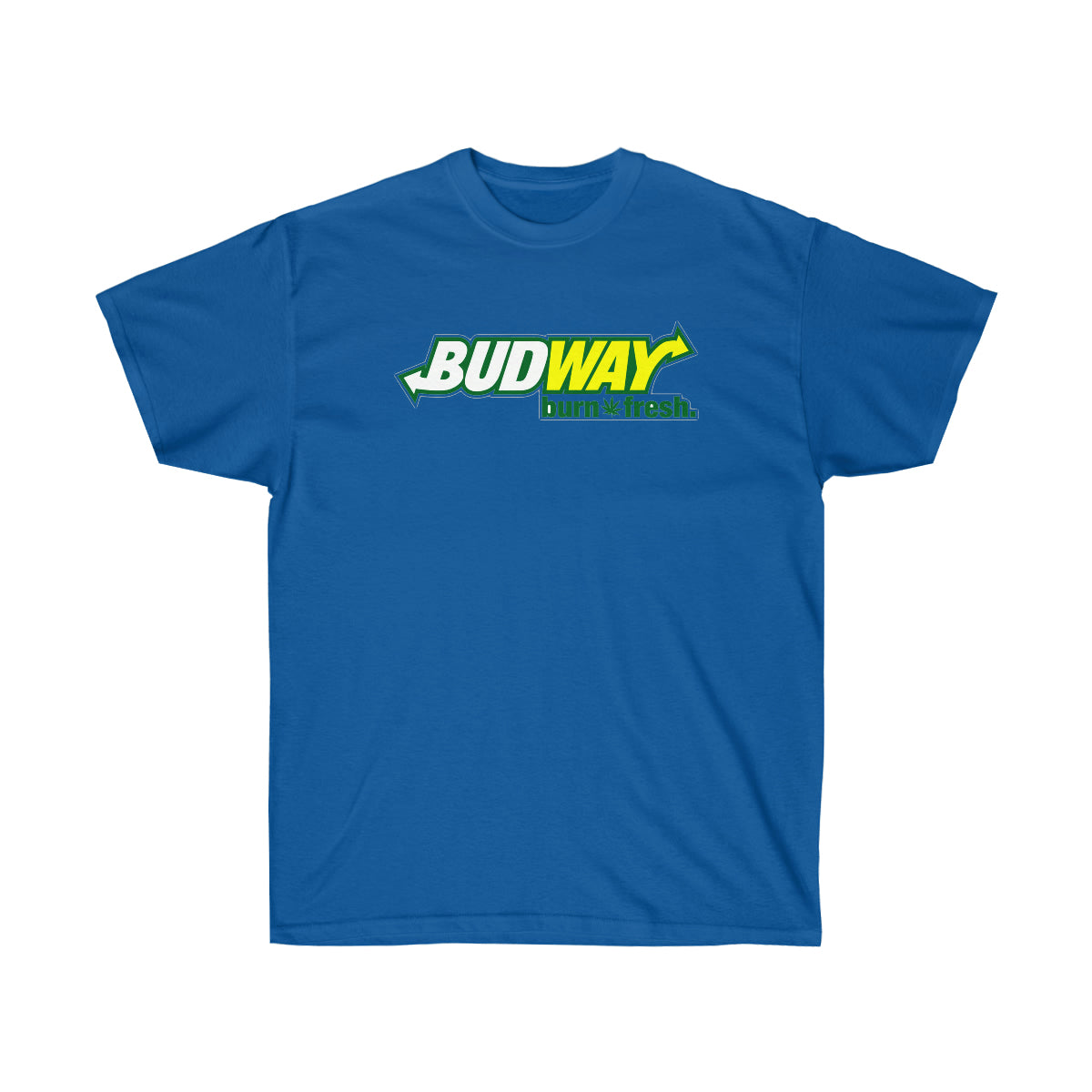 Budway Burn Fresh White Men T-Shirt - Royal, M image