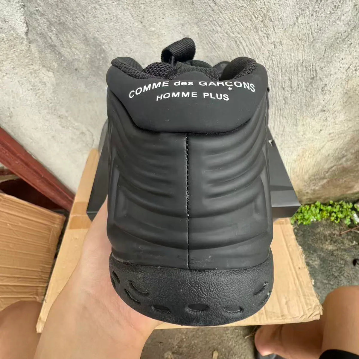 Air Foamposite One Comme des Garcons Homme Plus Black Shoes Sneakers - nk0005285 image 9