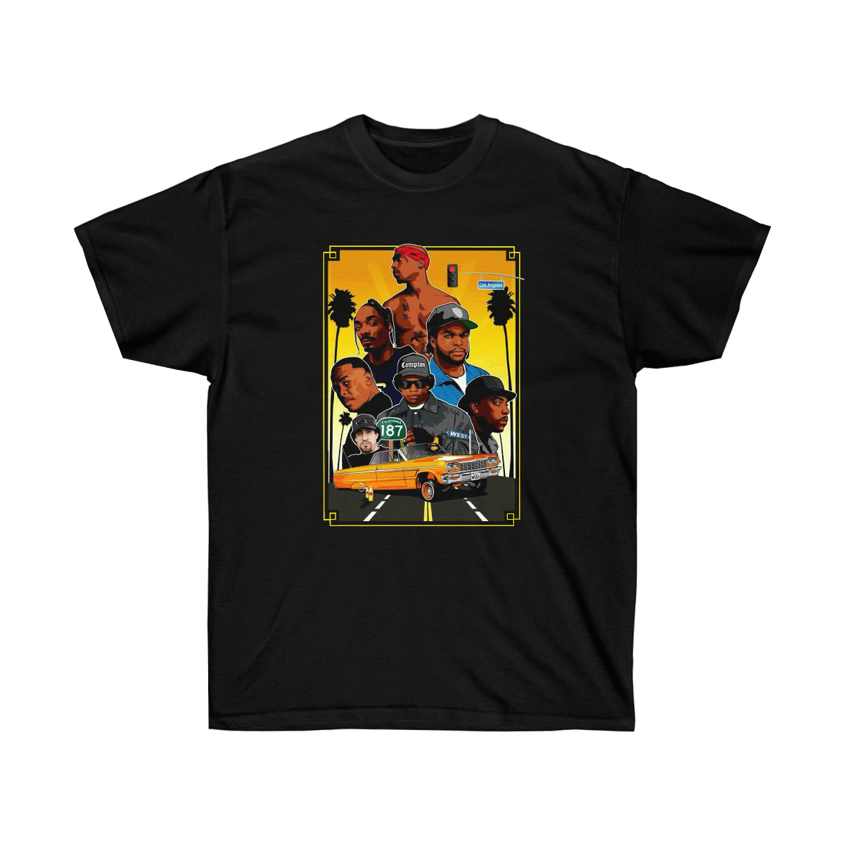RAP 90's West Coast Legends Men Shirt - Black, S image