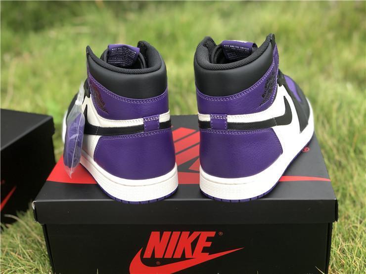 AJ 1 Retro High Court Purple Shoes Sneakers - nk0000569 image 8