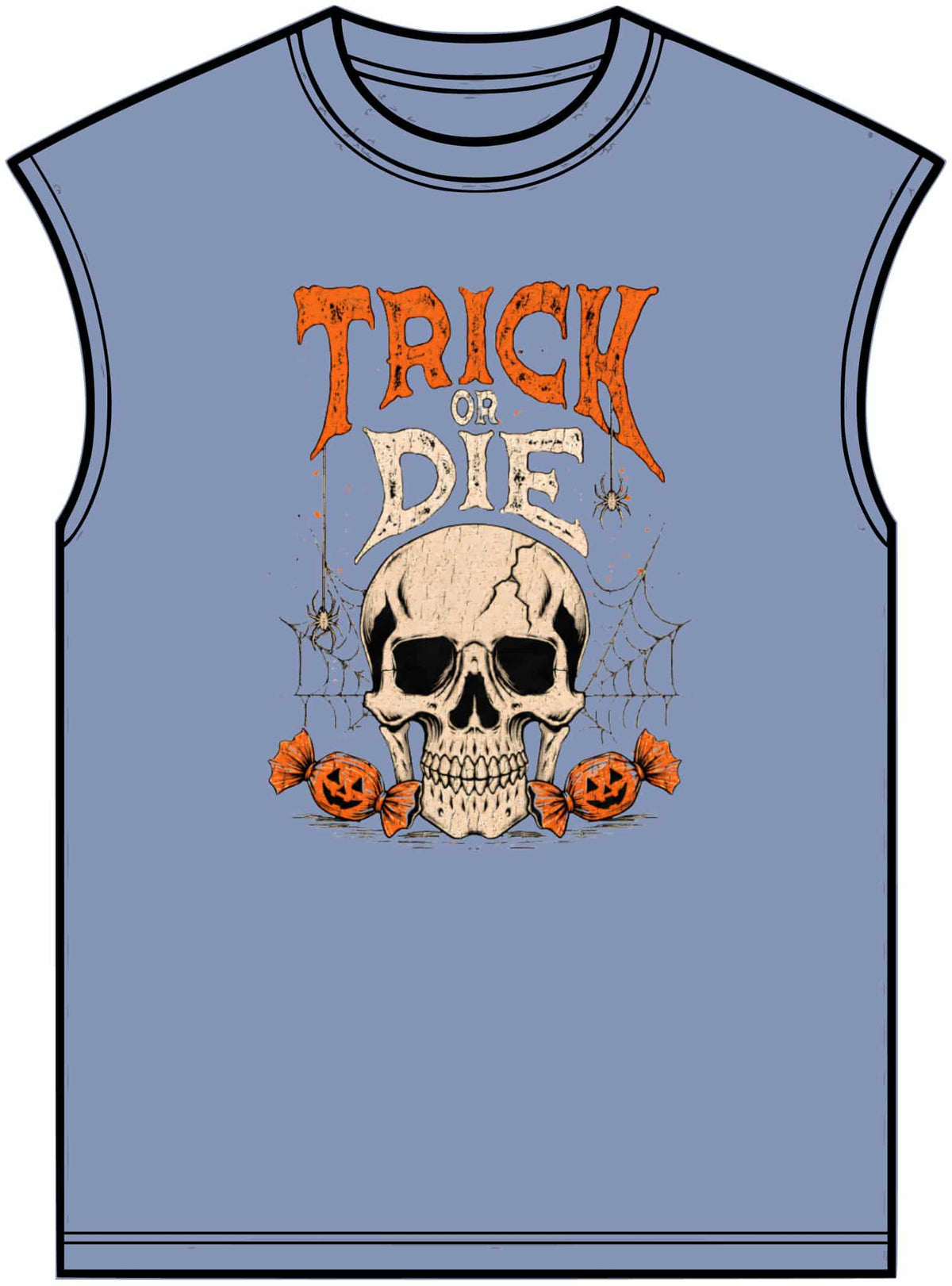 TRICK OR DIE Unisex Garment-Dyed Muscle Tee image