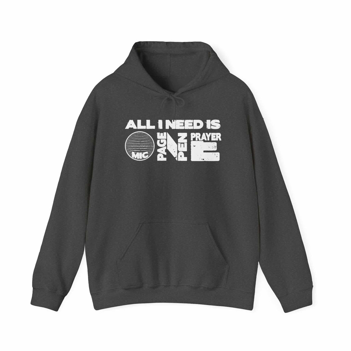 ALL_I_NEED_IS Unisex Heavy Blend™ Hooded Sweatshirt - L, Dark Heather image