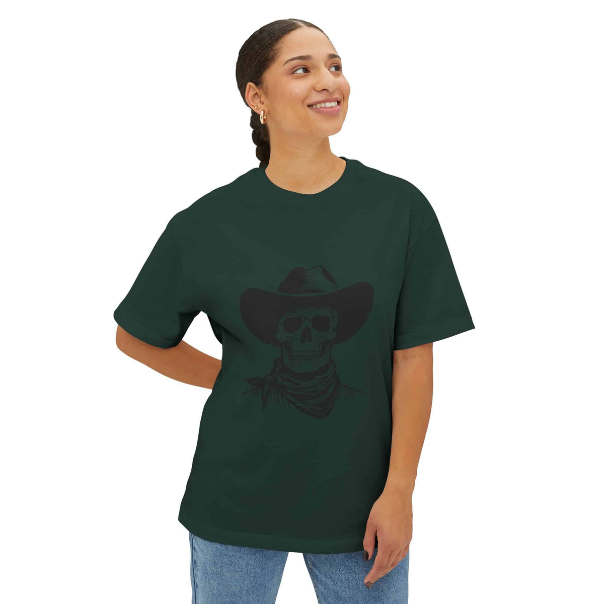 Outlaw Skull Unisex Oversized Boxy Tee image 27