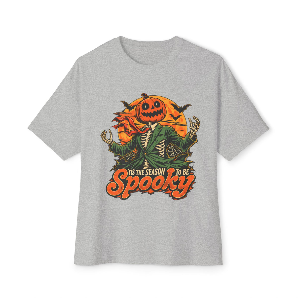 Spooky Season Unisex Oversized Boxy Tee - Athletic Heather, XL image