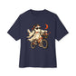 Ghost Rider BMX Unisex Oversized Boxy Tee - Navy, L image