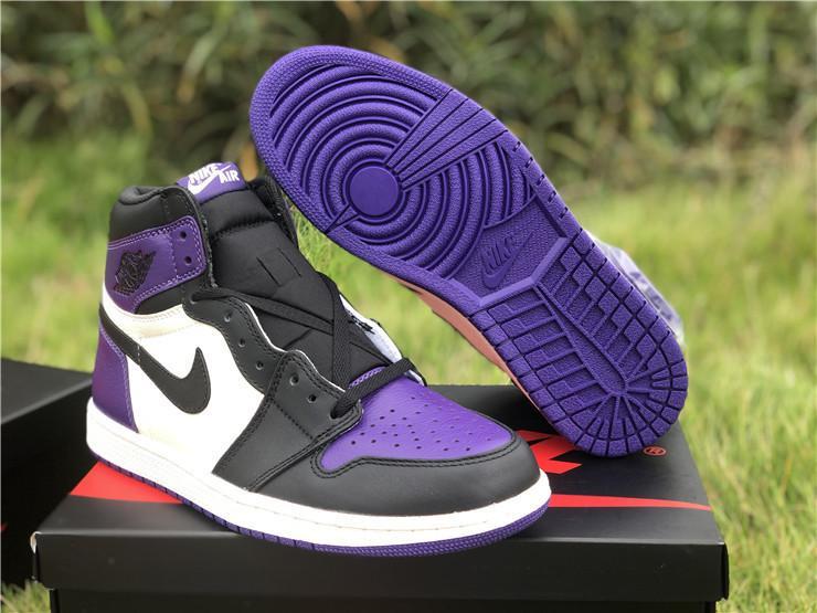 AJ 1 Retro High Court Purple Shoes Sneakers - nk0000569 image 7