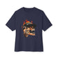 GOATED Skull Unisex Oversized Boxy Tee - Navy, S image