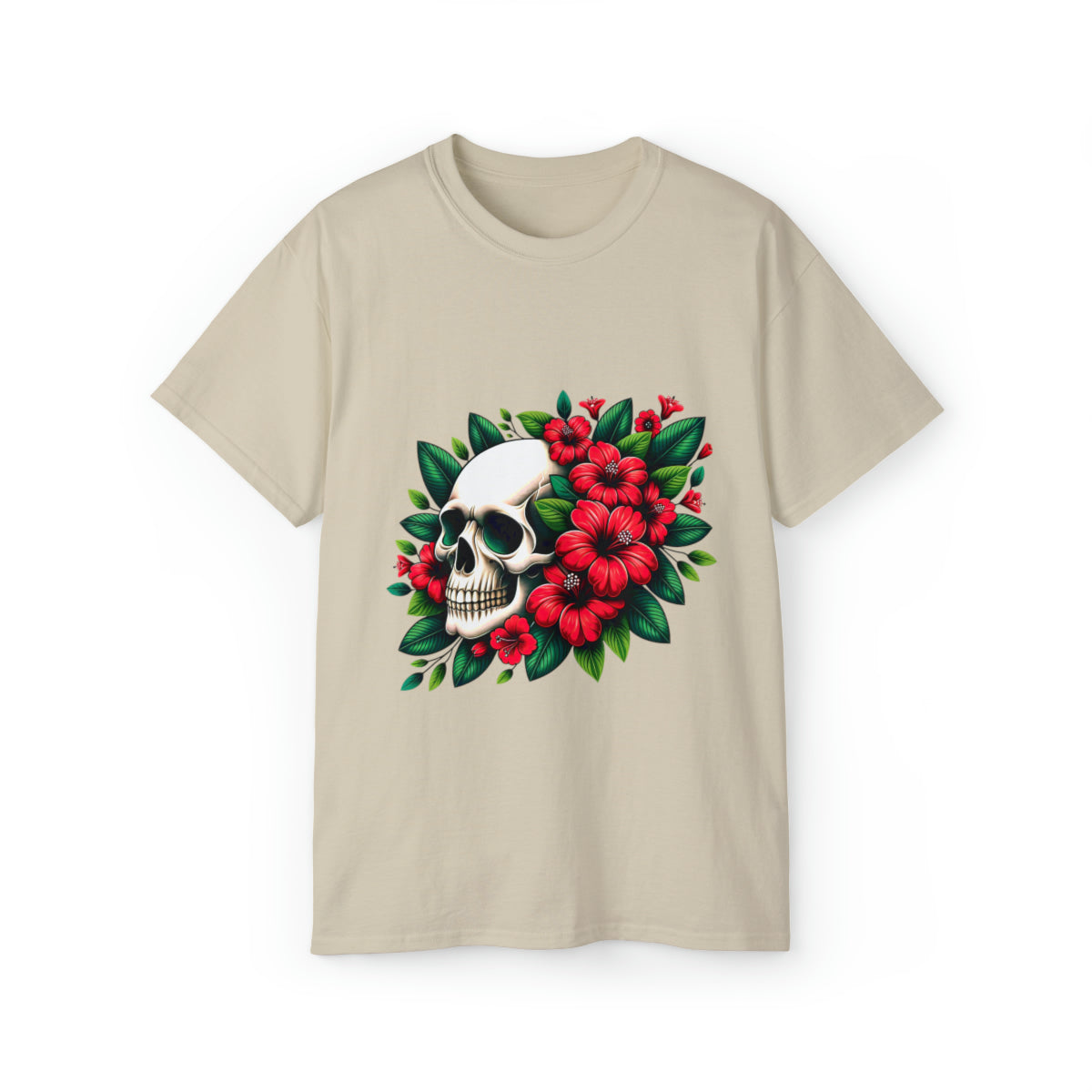 Flower Skull T-Shirt - Sand, 2XL image