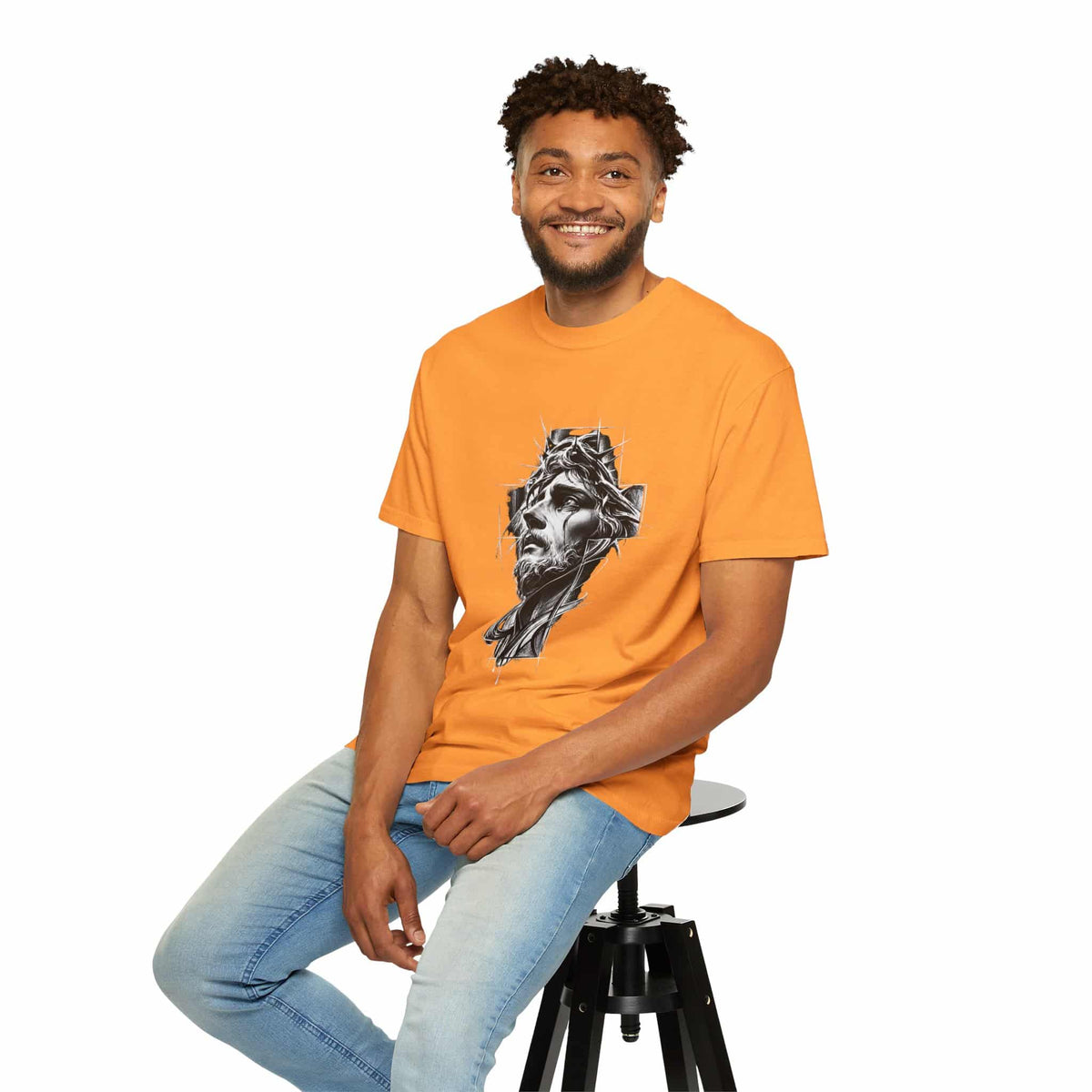 Crown of Faith 2 Unisex Garment-Dyed T-shirt image 61
