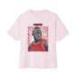 Graphic Print Unisex Oversized Boxy Tee - POD0032 - Soft Pink, L image
