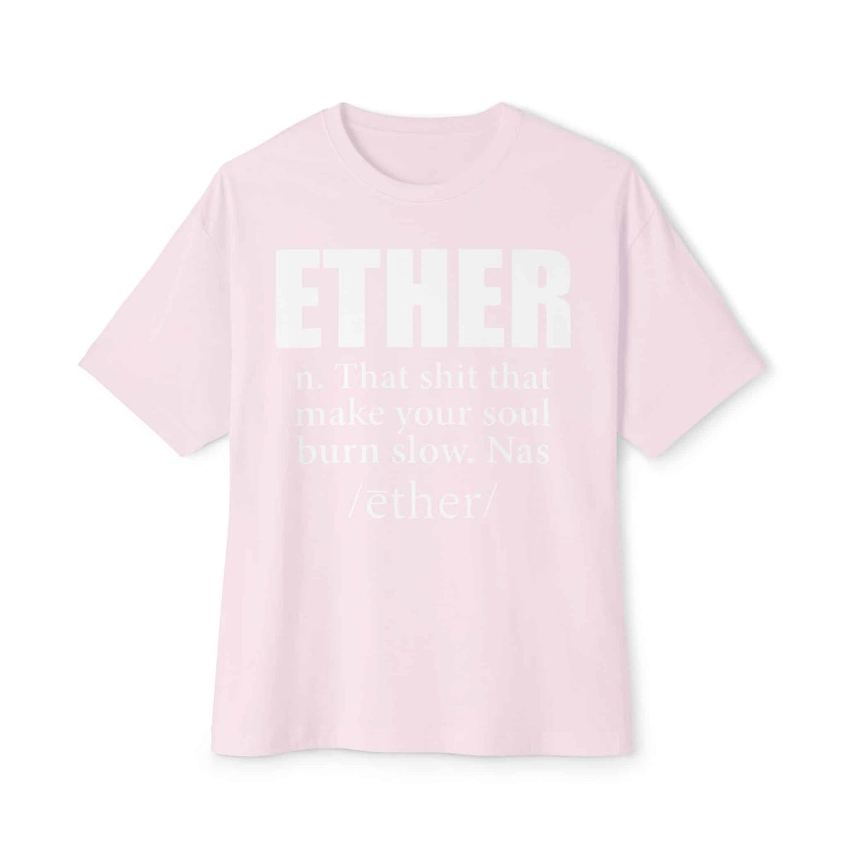 Ether Unisex Oversized Boxy Tee - Soft Pink, L image