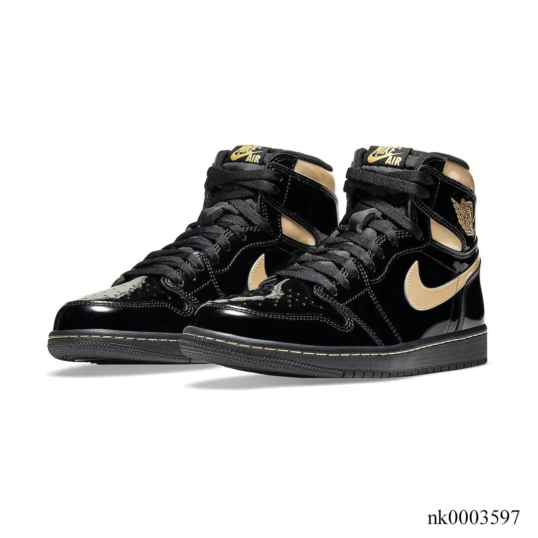 AJ 1 Retro HighBlack Metallic Gold 2020 Shoes Sneakers - nk0003597 image 2