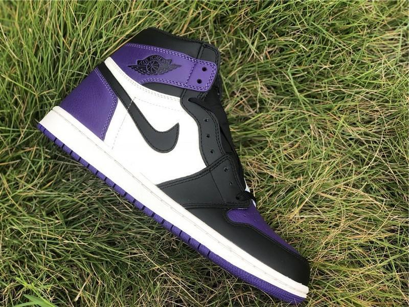 AJ 1 Retro High Court Purple Shoes Sneakers - nk0000569 image 4