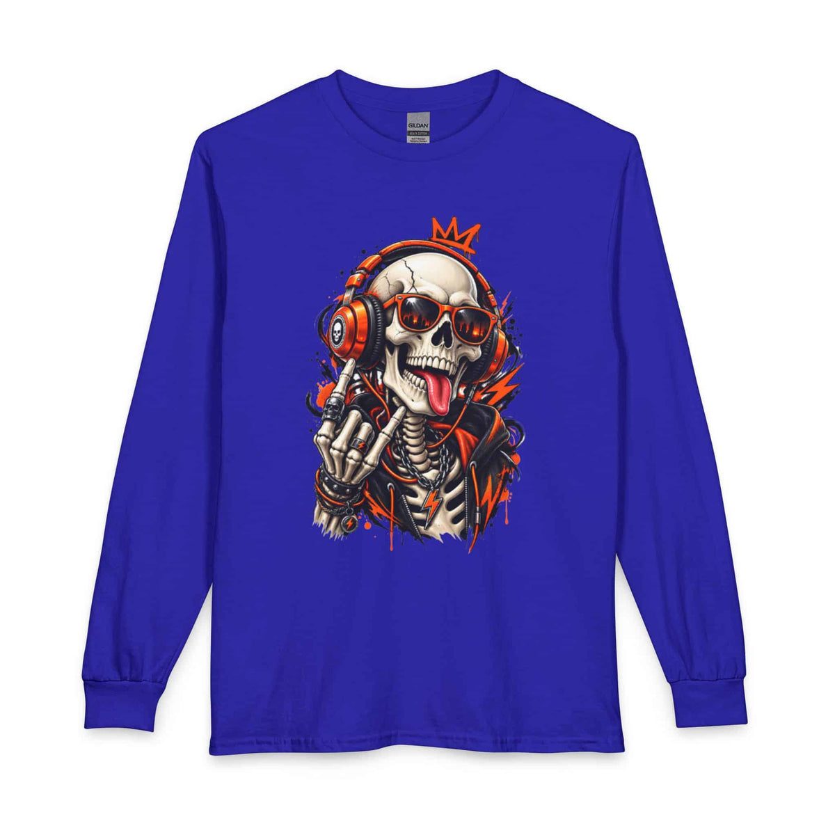 Neon Skull DJ Long Sleeve T-Shirt image 12