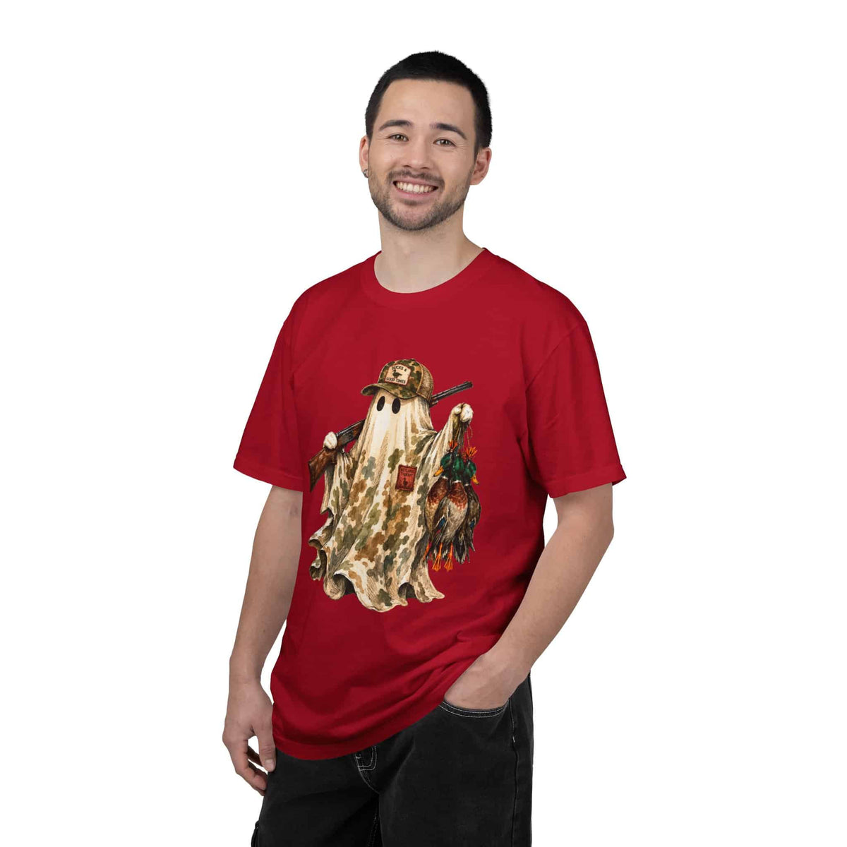 Hunting Season Spooky Camo Mallards Unisex Garment-Dyed T-shirt image 52